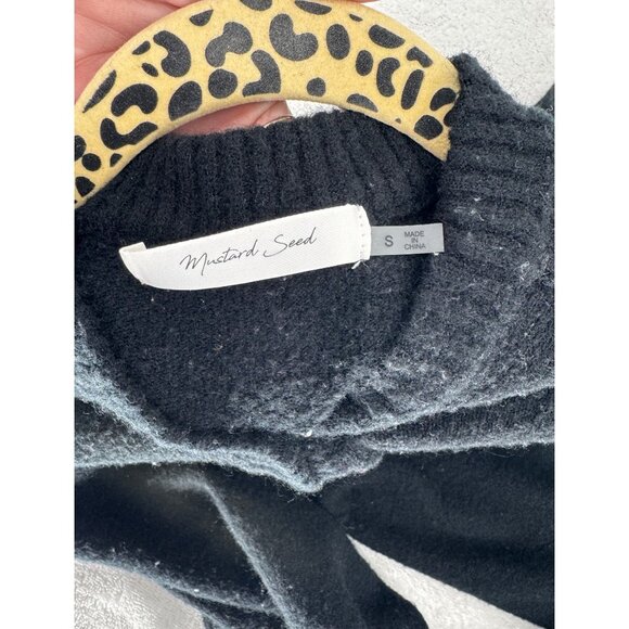 Mustard Seed Vintage Black Button-Up Soft Cardigan Sweater - Picture 7 of 8